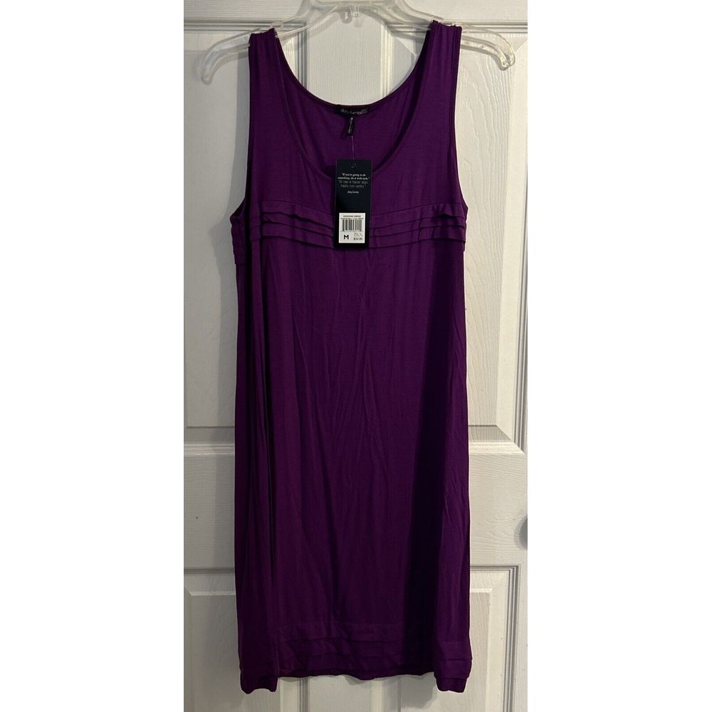 NWT Daisy Fuentes Purple Sleeveless Midi Dashing Dress Size Med Retail $50!
